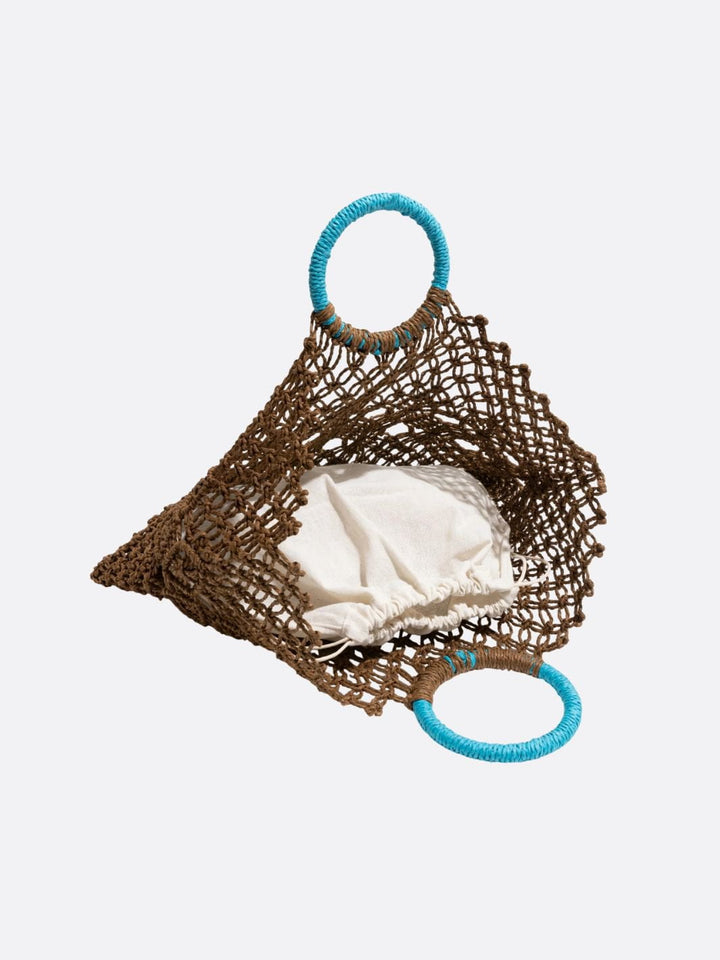 Sac cabas en filet et crochet