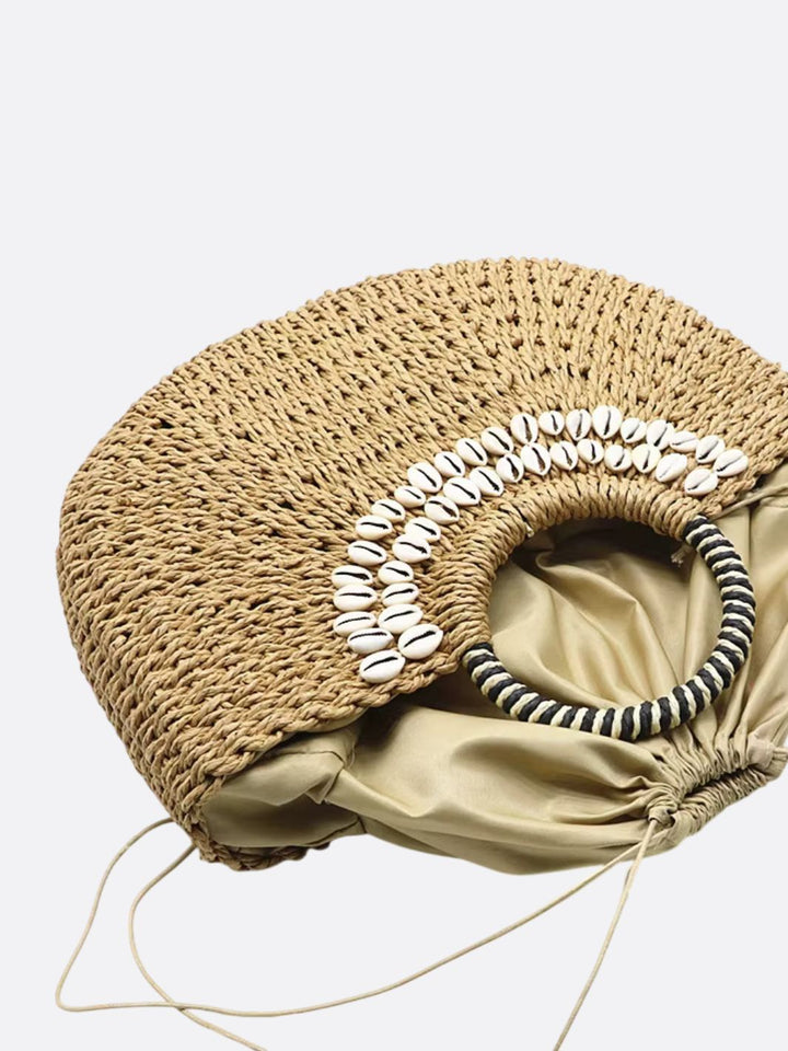 Sac en paille avec coquillage