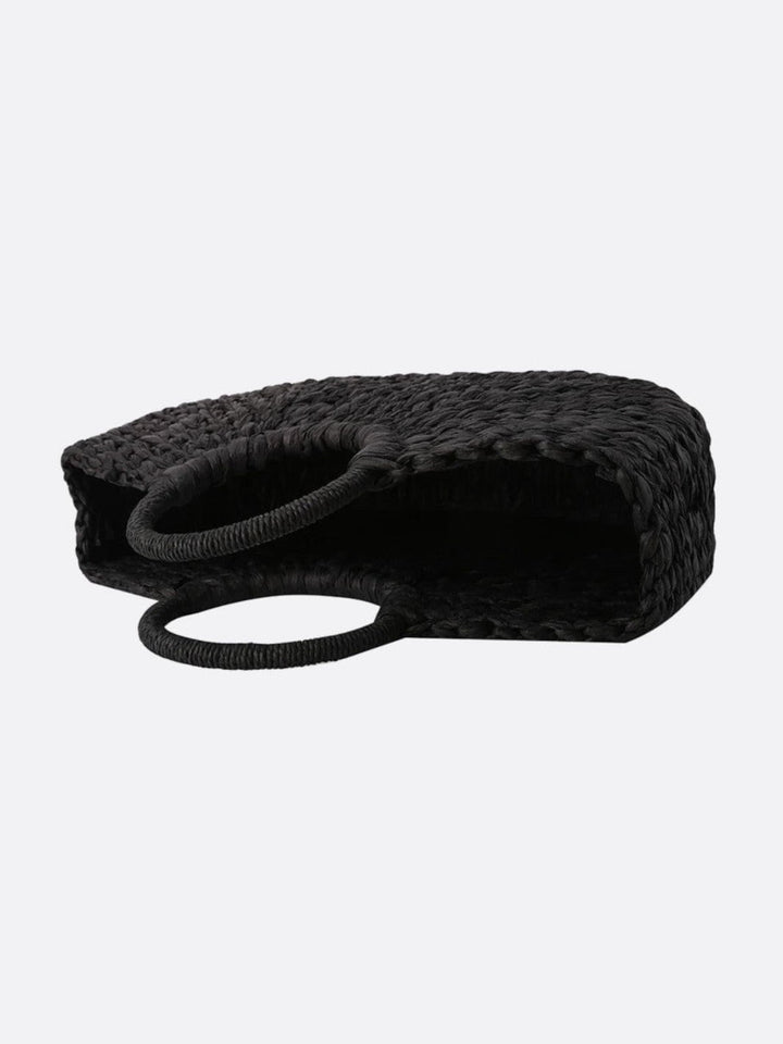 Sac panier en osier noir