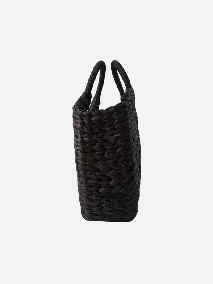 Sac panier en osier noir